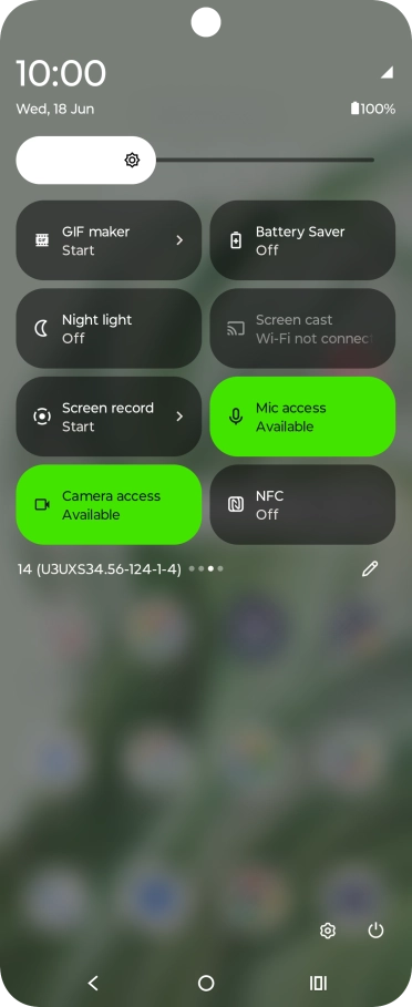 Press the low power mode icon. Press the low power mode icon.
