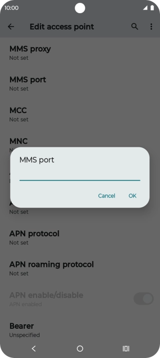 Key in 8799 and press OK.