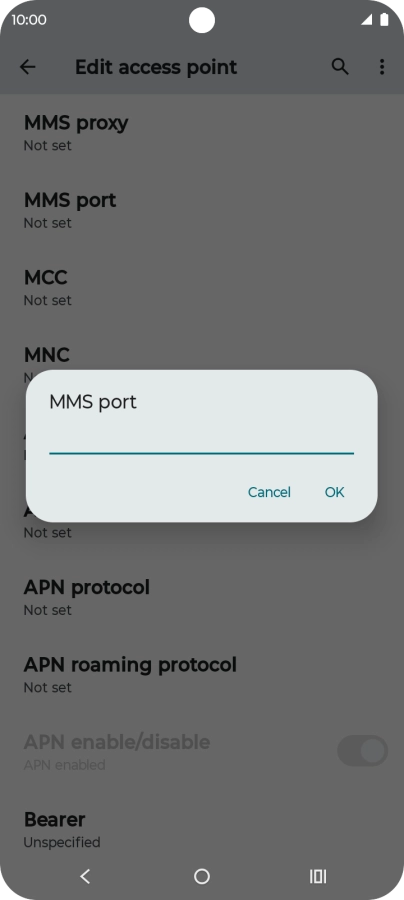 Key in 8799 and press OK.
