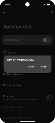 If you turn off the price plan, press Turn off.