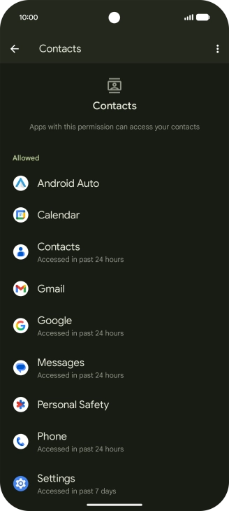 Press the required app. Press the required app.