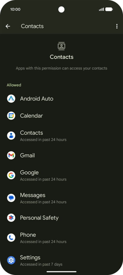 Press the required app. Press the required app.