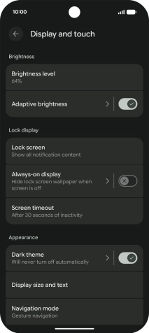 Press the indicator next to 