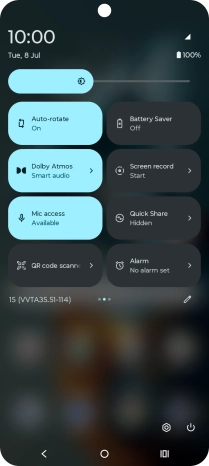 Press the low power mode icon to turn on the function.