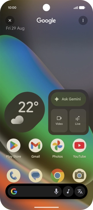 Press the music icon to start searching. Press the music icon to start searching.