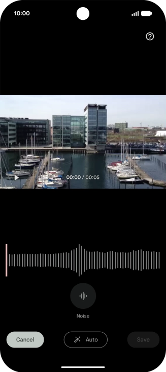 Press Auto to automatically enhance the sound in the video. Press Auto to automatically enhance the sound in the video.