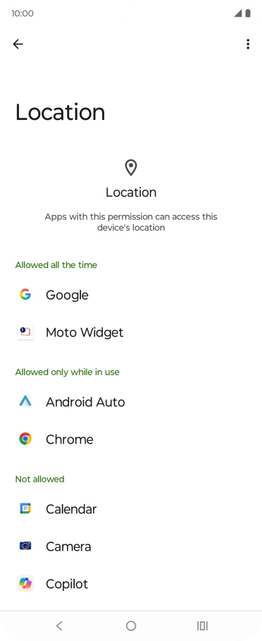 Press the required app. Press the required app.