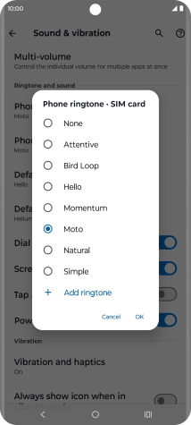 Press the required ring tones to hear them.