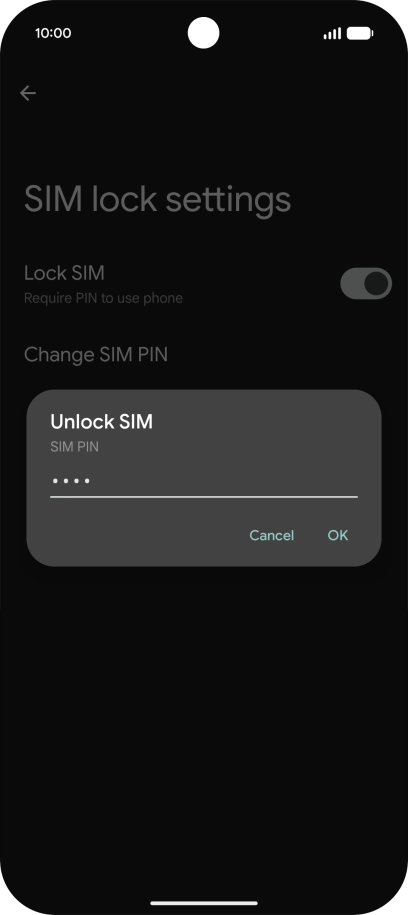 Key in your PIN and press OK.