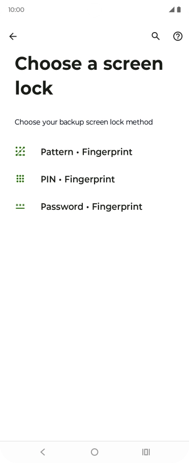 Press the required phone lock code and follow the instructions on the screen to create an additional phone lock code.