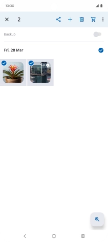 Press the share icon.