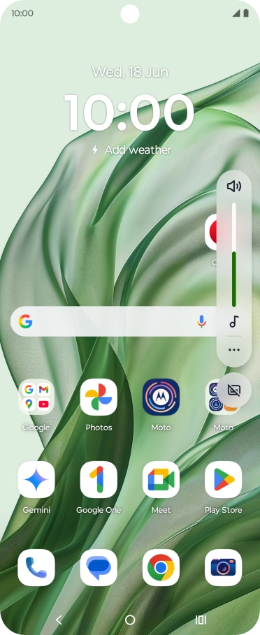 Press the sound mode icon the necessary number of times to turn vibration on or off.