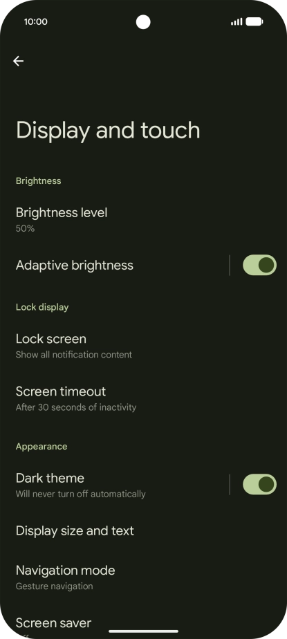 Press the indicator next to Press the indicator next to