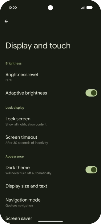Press the indicator next to Press the indicator next to