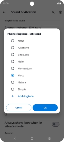 Press the required ring tones to hear them.