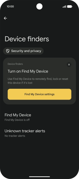Press Find My Device. Press Find My Device.