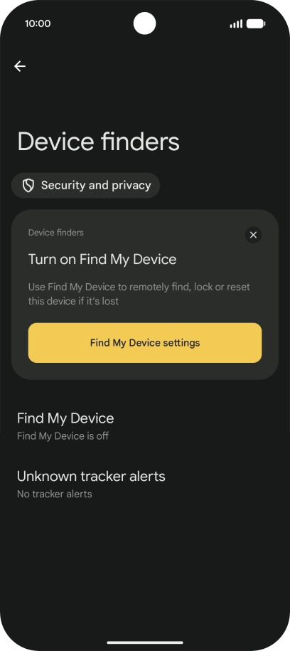 Press Find My Device. Press Find My Device.