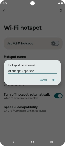Key in the required password and press OK.