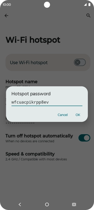 Key in the required password and press OK.