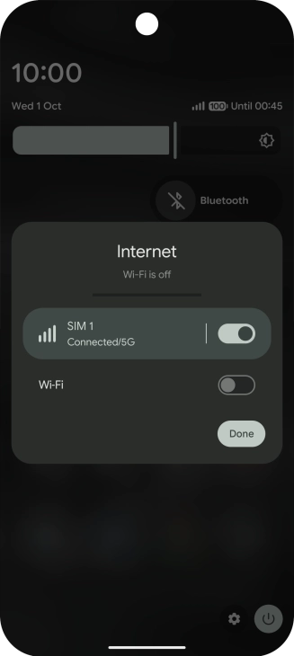 Press the indicator next to 