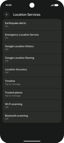 Press Location Accuracy.
