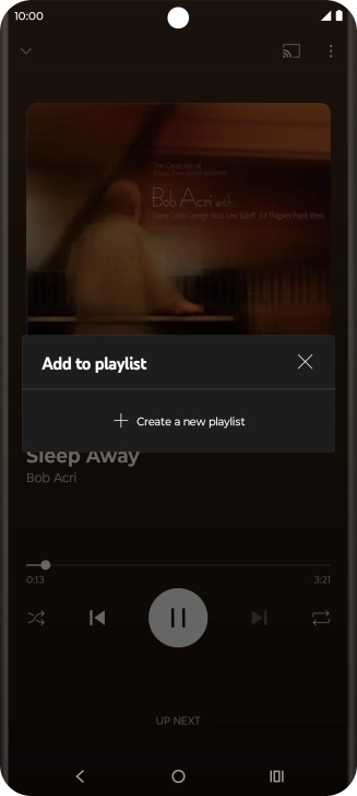 Press Create a new playlist. Press Create a new playlist.