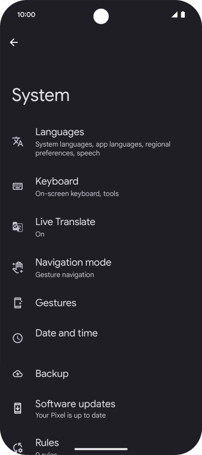 Press Backup. Press Backup.