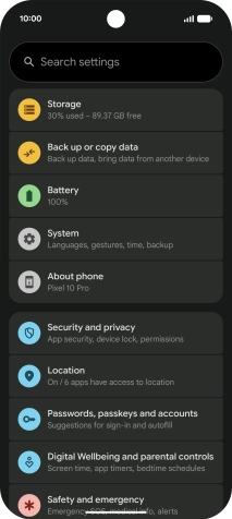 Press Passwords, passkeys and accounts.