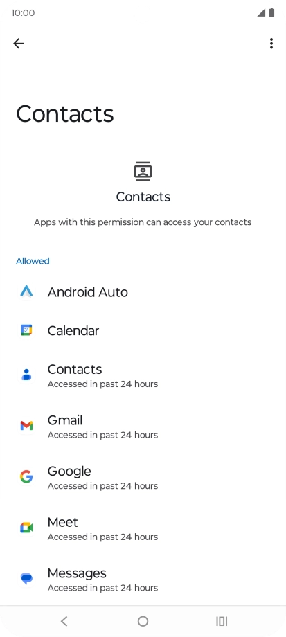 The total app activity for the selected phone function is displayed.