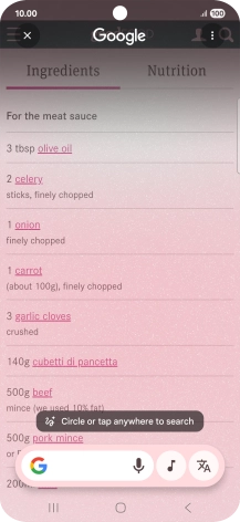 Press the translation icon.