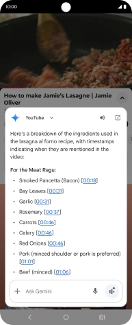 The answer from Gemini to your question is displayed. The answer from Gemini to your question is displayed.