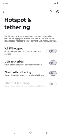 Press Wi-Fi hotspot.