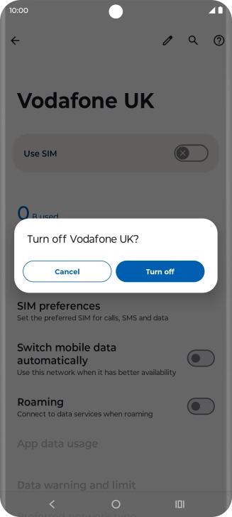If you turn off use of the price plan, press Turn off. If you turn off use of the price plan, press Turn off.