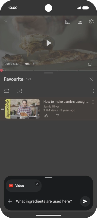 Follow the instructions on the screen to type or speak the required question for the video. Follow the instructions on the screen to type or speak the required question for the video.