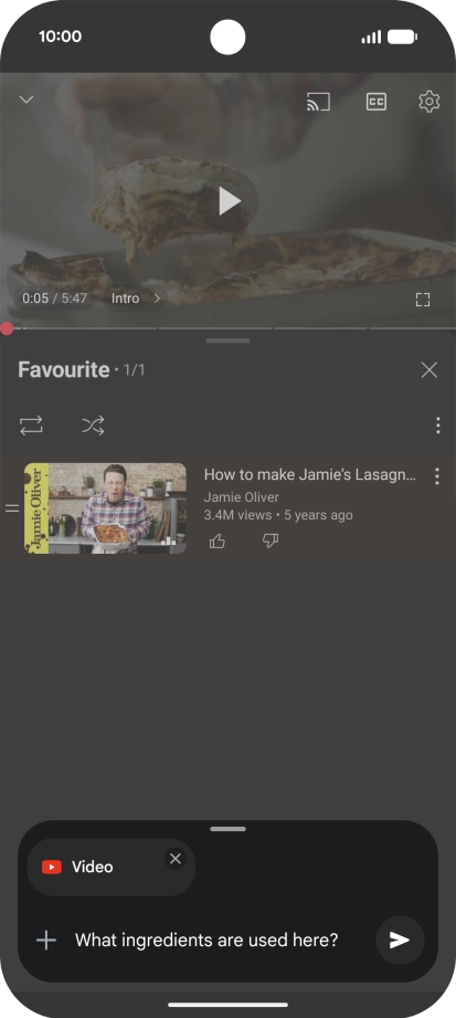 Follow the instructions on the screen to type or speak the required question for the video. Follow the instructions on the screen to type or speak the required question for the video.