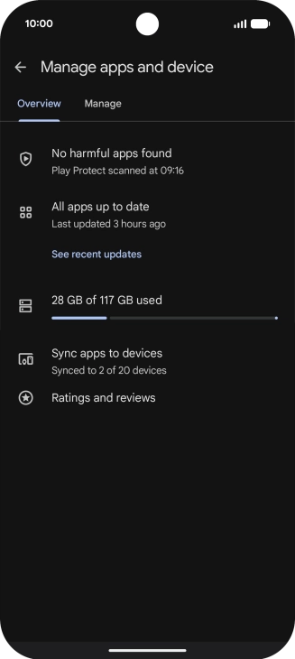 Press Manage. Press Manage.