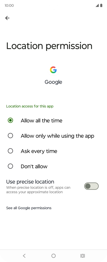 Press the required setting to turn the function on or off. Press the required setting to turn the function on or off.