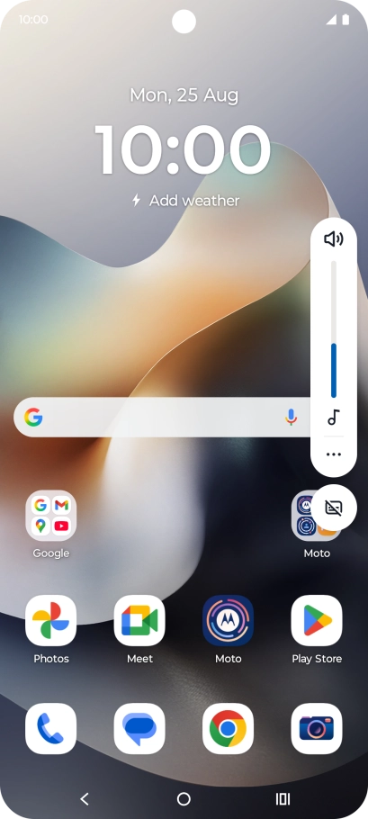 Press the sound mode icon the necessary number of times to turn silent mode on or off.