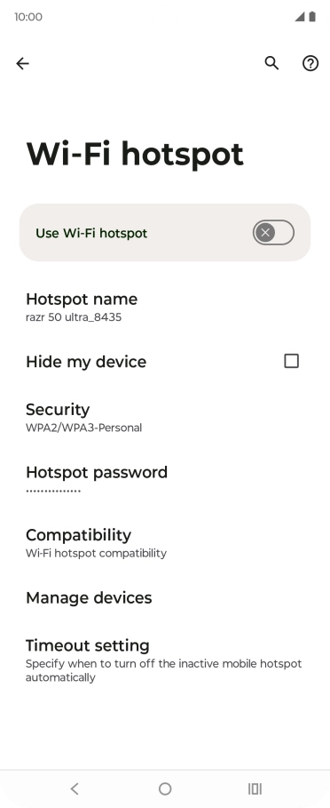 Press Hotspot name. Press Hotspot name.