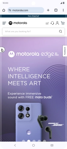 Press the menu icon.