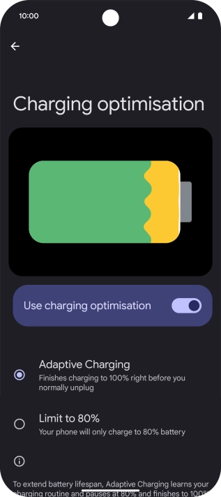 Press the indicator next to 