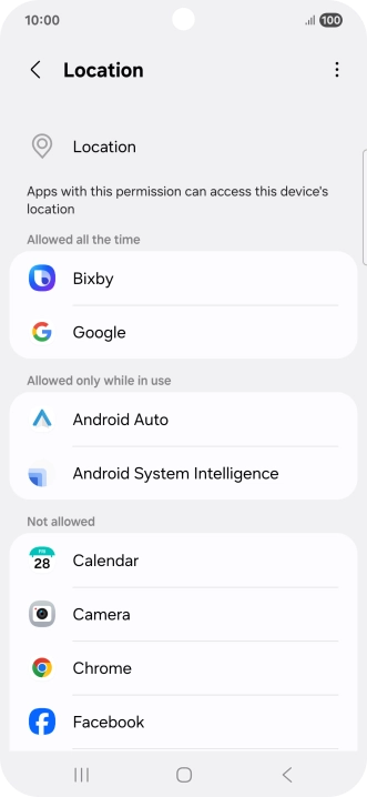 Press the required app.
