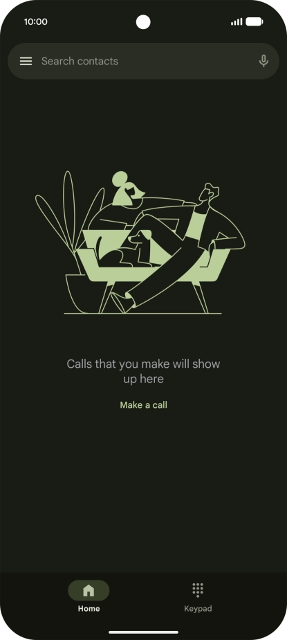 Press the menu icon.