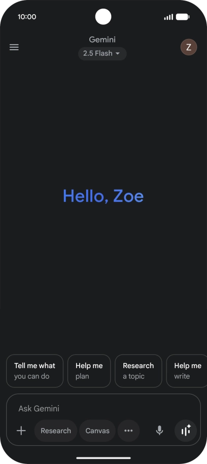 Press the profile icon. Press the profile icon.