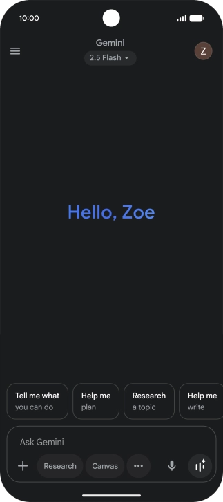 Press the profile icon. Press the profile icon.