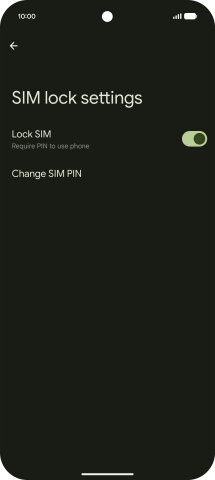 Press Change SIM PIN. Press Change SIM PIN.
