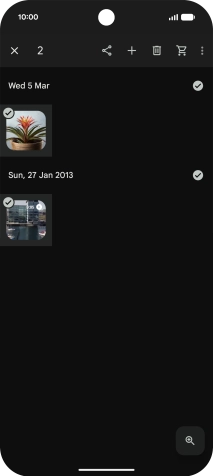 Press the share icon.