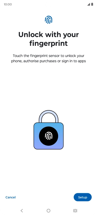 Press Setup. Press Setup.