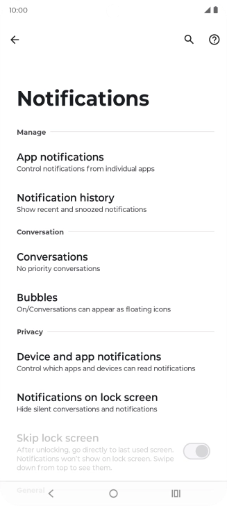 Press App notifications.