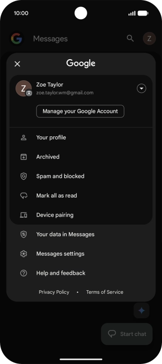 Press Messages settings. Press Messages settings.